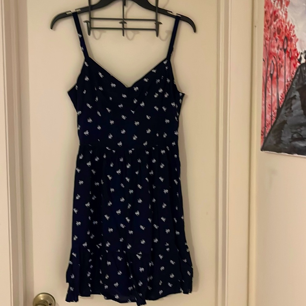 Hollister floral navy blue dress